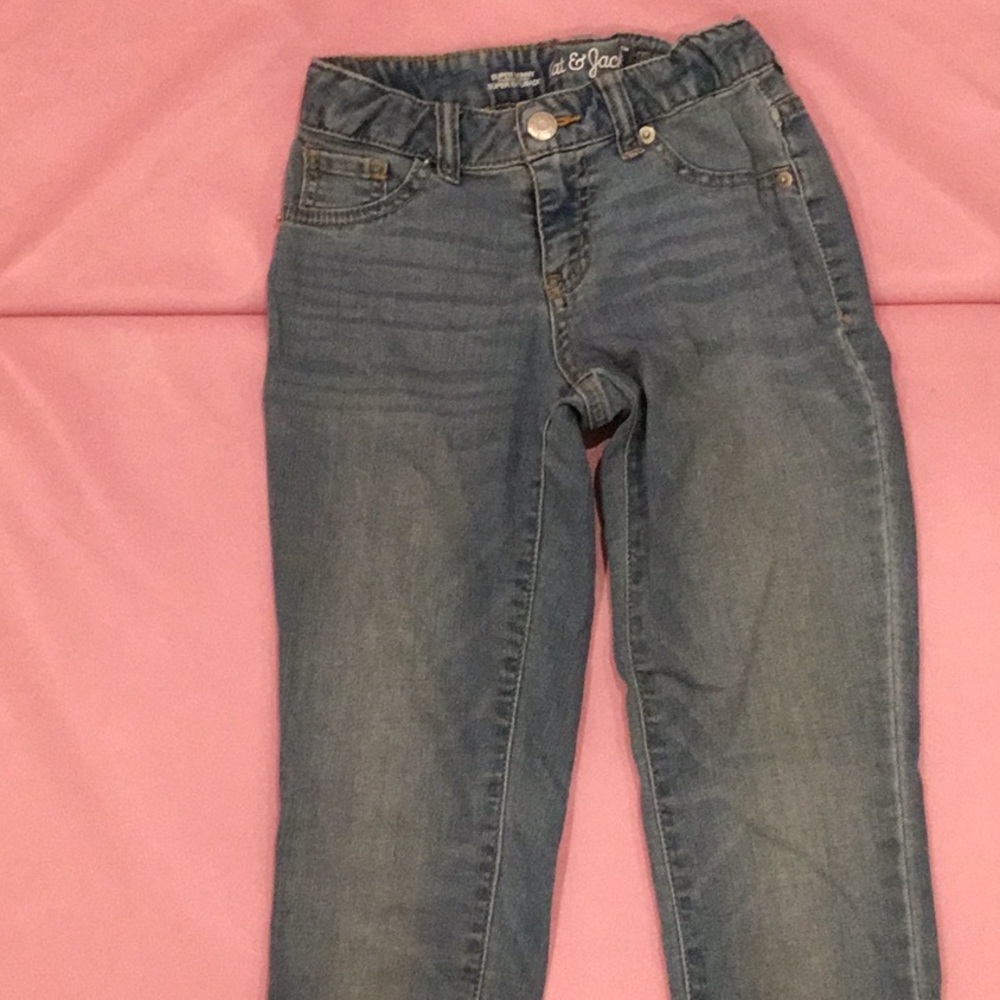 Girls light blue jeans